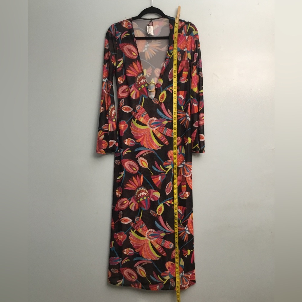TRINA TURK Multicolor Floral Sheer swim coverups